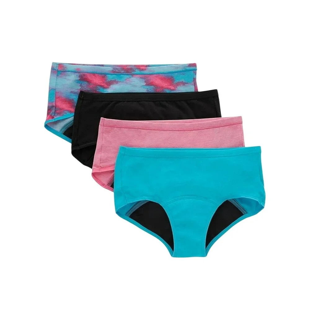 Hanes Girls Underwear 4 Pack Comfort Period Protection Size 10 NEW‎
